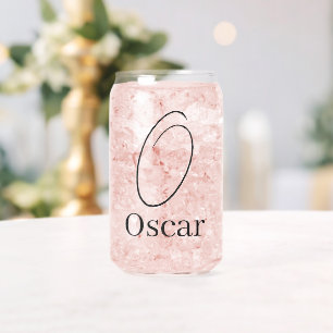 Drinkware Set Letter O Can Glass
