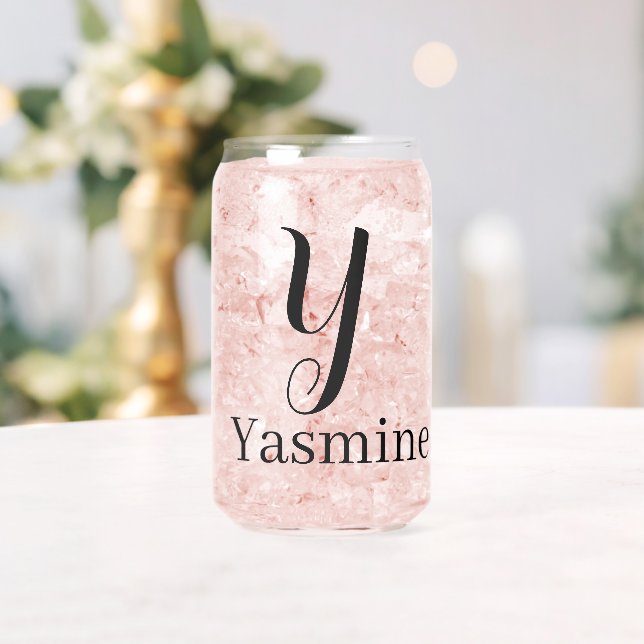 Drinkware Set Letter Y Can Glass (Insitu (Wedding))
