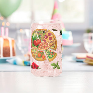 Drinkware Set Pizza Time Can Glass
