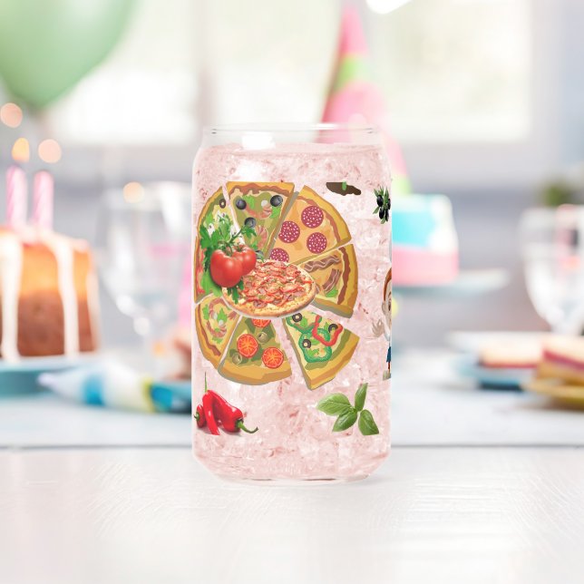 Drinkware Set Pizza Time Can Glass (Insitu (Birthday))