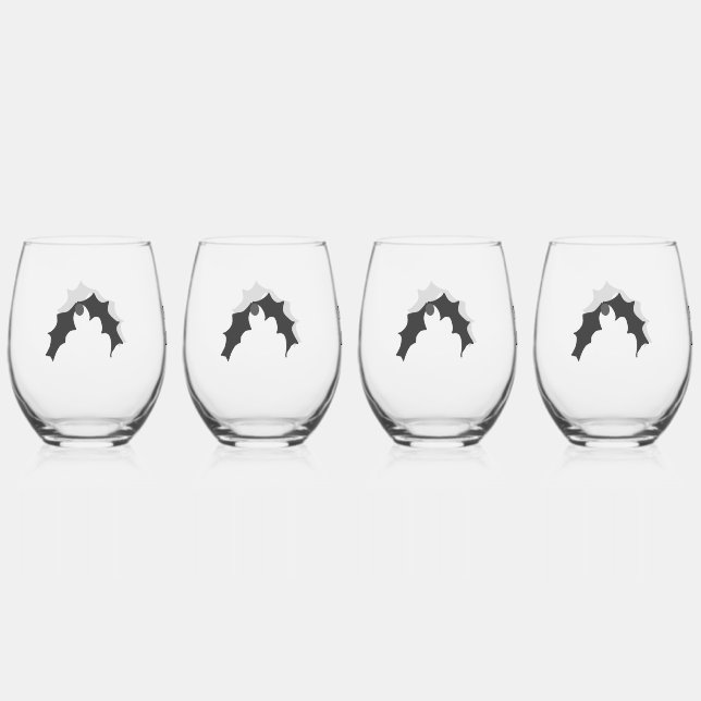 Drinkware Set Stemless Wine Glass (Front)
