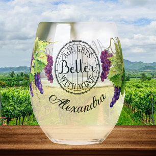 Drinkware Set Stemless Wine Glass