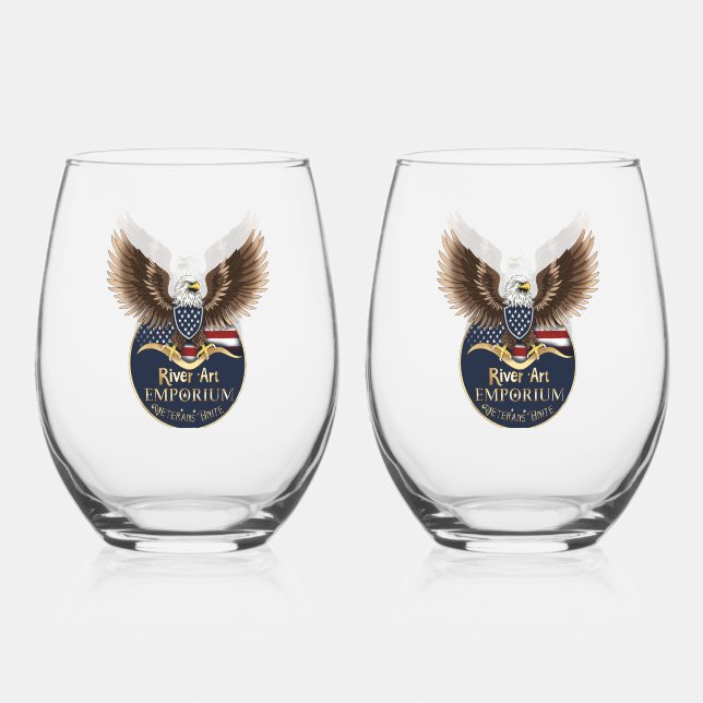 Drinkware Set Stemless Wine Glass (Front)