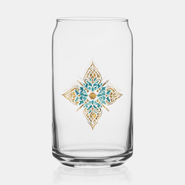 Drinkware SetZenGlow printed Can Glass (Front)