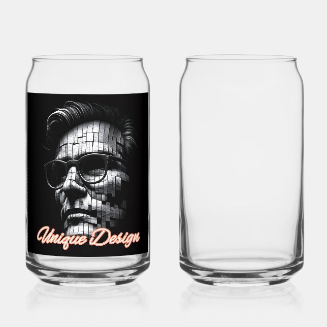 Drinkware Style: Printed Can Glass, Set: Set of 2, Glass (Front)