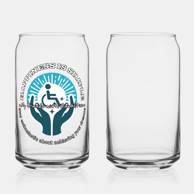 Drinkware Style: Printed Can Glass, Set: Set of 2, Glass (Front)