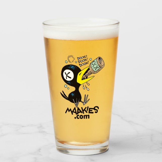 Drinky Crow Dook Pint Glass (Front Filled)