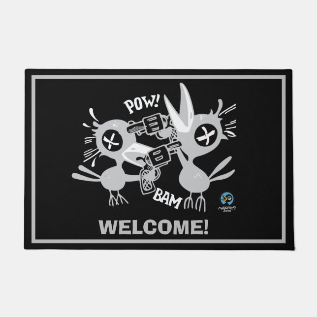 Drinky Crow POW! Doormat (Front)
