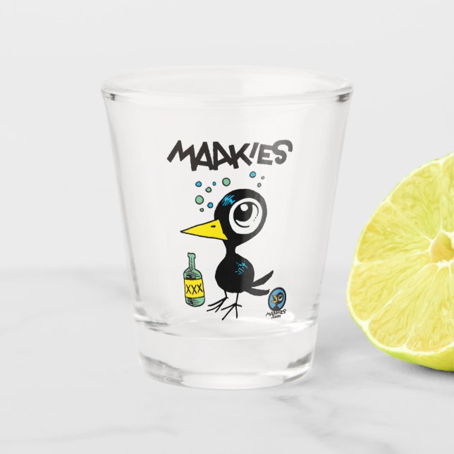 Drinky Crow Shot Glass (Front)
