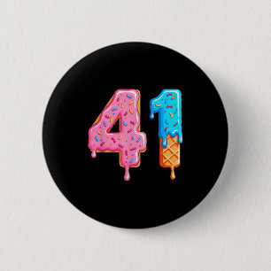 Drip 41 Meme Cool Baseball Style Number Forty One 6 Cm Round Badge