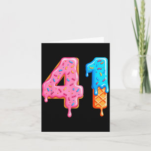 Drip 41 Meme Cool Baseball Style Number Forty One Card