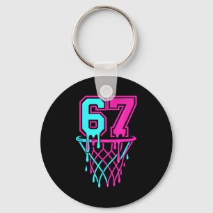 Drip 67 Basketball Six Seven Meme Game Day 6 7 Tee Key Ring