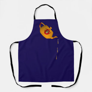 Drip Drip Double Teapot Dr Blue Chef Server        Apron