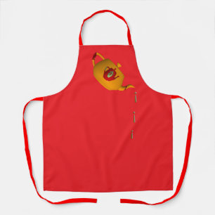 Drip Drip Double Teapot Red      Apron