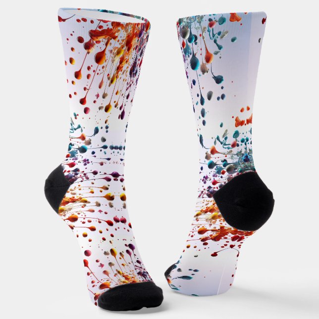 DRIP DROP SPLATTER STYLED BY TRREAL SOCKS (Angled)