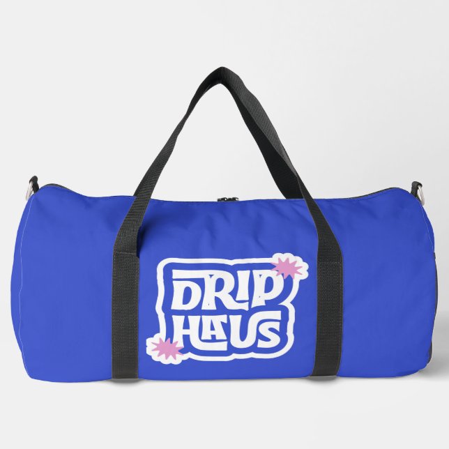 Drip Haus – Retro Playful Logo Duffle Bag (Front)