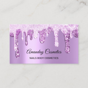 Drip Nails Wax Makeup Body Cosmetics Purple Violet Business Card