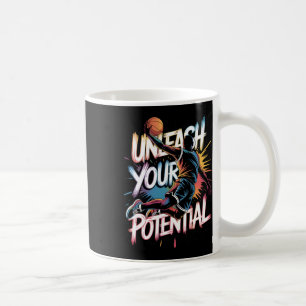 Drip Sketll Unleash Your Potential Slam Dunk Color Coffee Mug