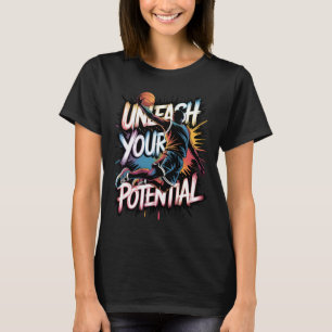 Drip Sketll Unleash Your Potential Slam Dunk Color T-Shirt
