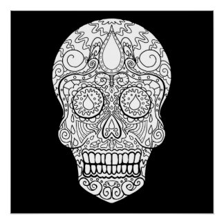 Drip Sugar Skull - Day of the Dead Poster