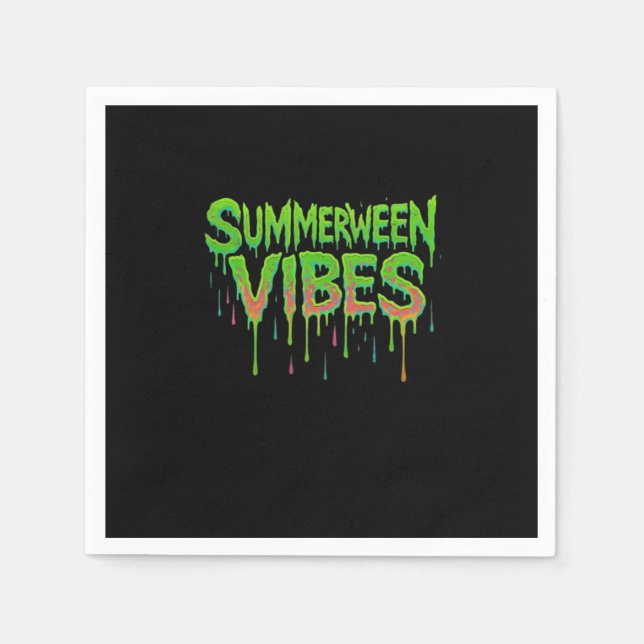Drip Summerween Vibes Spooky Fun Classic Napkin (Front)