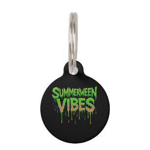 Drip Summerween Vibes Spooky Fun Classic Pet Tag