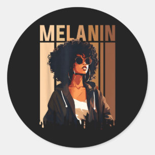 Dripn Melanin Black History Pride Black Lives Blm Classic Round Sticker