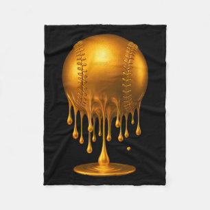Dripng Gold Baseball Respect The Drip Baseball Bal Fleece Blanket