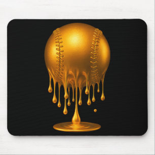 Dripng Gold Baseball Respect The Drip Baseball Bal Mouse Pad