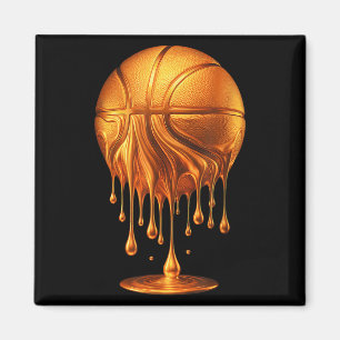 Dripng Gold Basketball Ball Hoop Net Slam Dunk Mvp Magnet