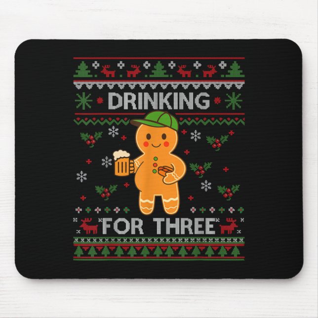 Dripng Ice Cream Baseball Santa Hat, Xmas Pajama K Mouse Pad (Front)