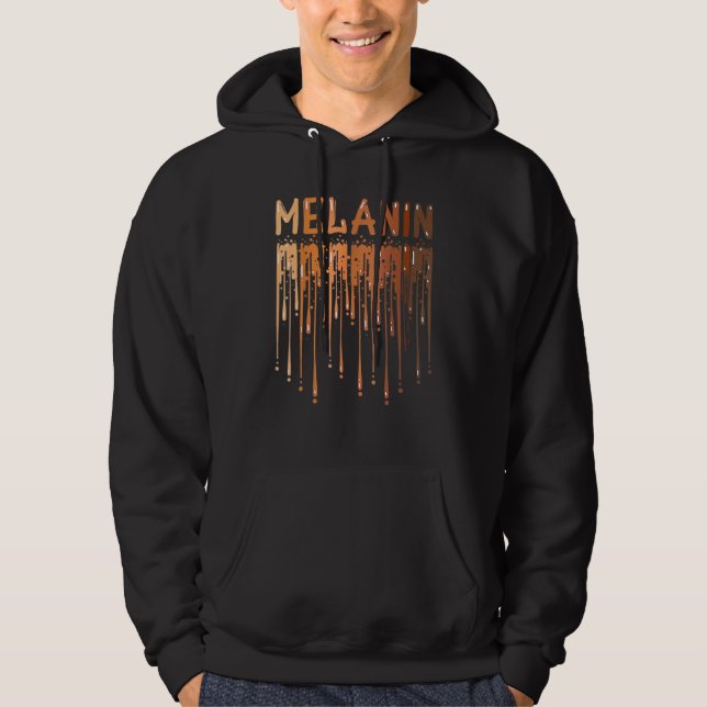 Drippin Melanin for Women Pride Black History Mont Hoodie (Front)