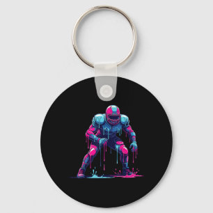 Dripping Aamerican Football Player Men Women Kids Key Ring