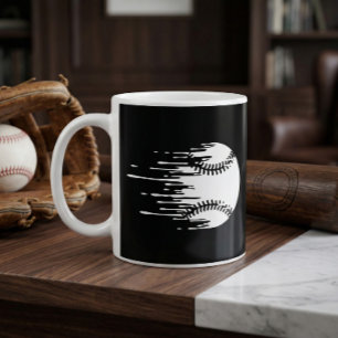 Dripping Baseball Design for Bold Sports Fans Coffee Mug