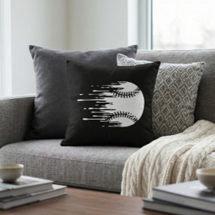 Dripping Baseball Design for Bold Sports Fans Cushion