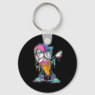 Dripping baseball drip boys ice cream drip basebal key ring