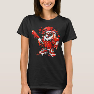 Dripping Baseball Love Mascot T-Shirt