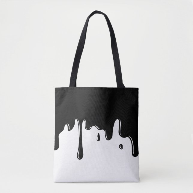 Dripping Black Slime Tote Bag (Front)