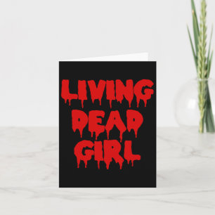 Dripping Blood Halloween Zombie Movie Living Dead Card