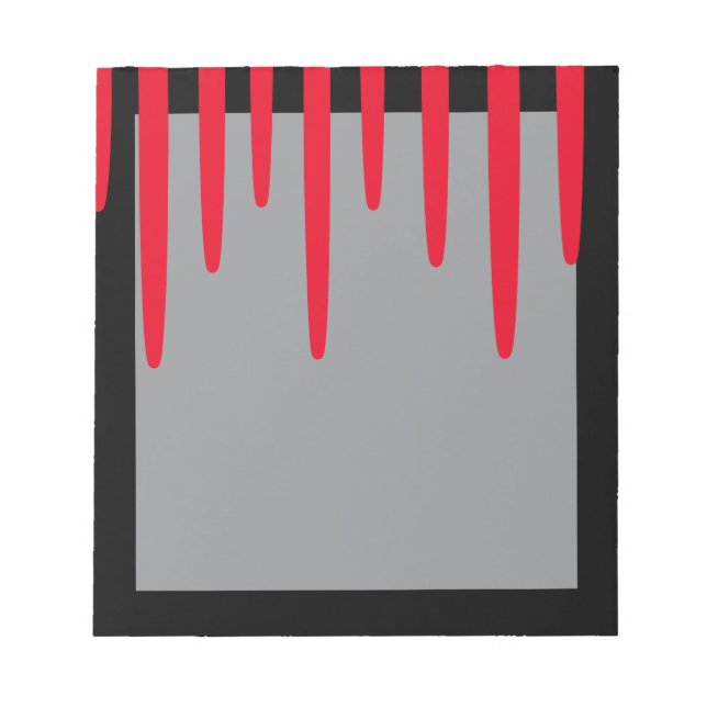 Dripping Blood Notepad (Black & Red) (Front)
