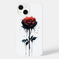 Dripping Blood Rose: Gothic Floral Art