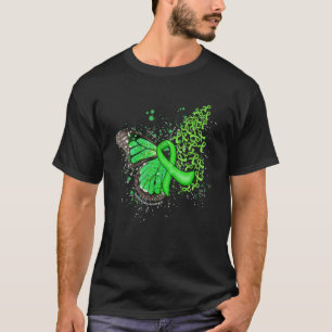 Dripping Butterfly Green Ribbon Cerebral Palsy Awa T-Shirt