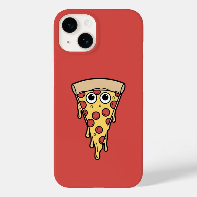Dripping Cheese Pizza – Fun Red Case-Mate iPhone Case (Back)