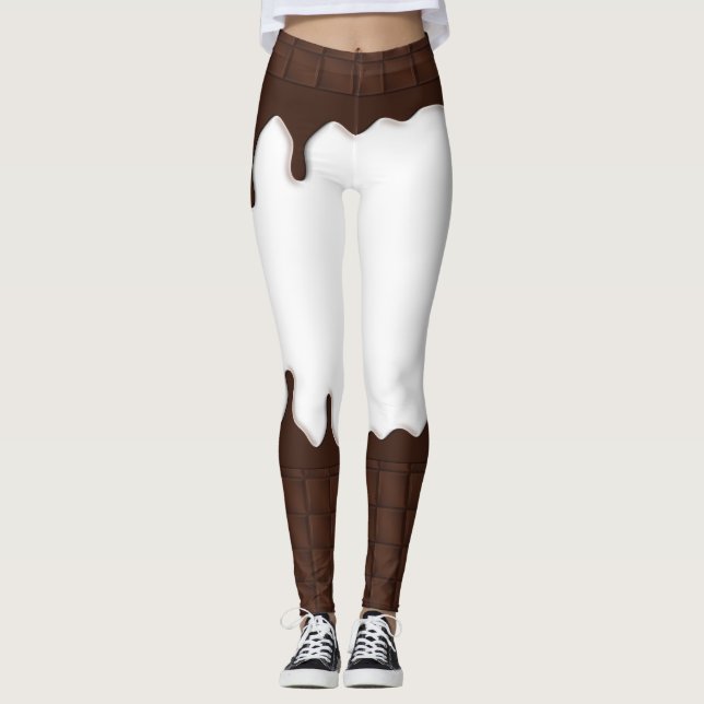 Dripping Chocolate Candy Bar Leggings (Front)