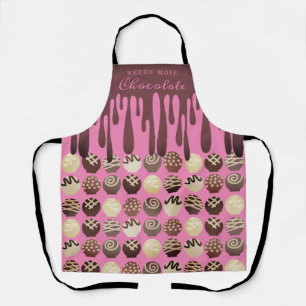 Dripping chocolate truffles sweets personalized apron