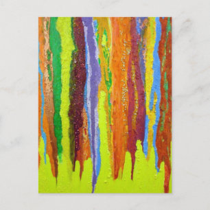 Dripping Colours Abstract Art Design Gifts Postcard