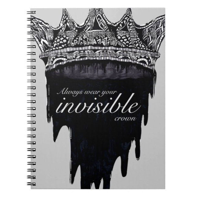Dripping Crown with Text - v2 Notebook (Front)