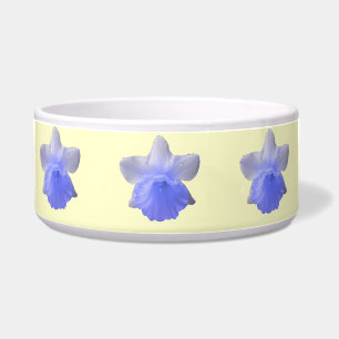 Dripping Daffodil Blue Dog Bowl