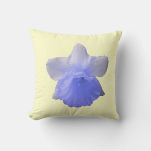 Dripping Daffodil Blue Pillow
