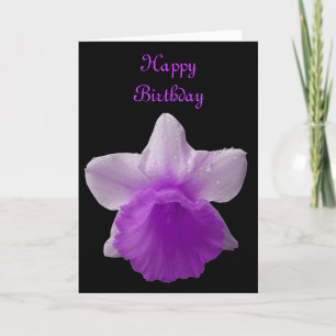 Dripping Daffodil Purple Customisable Card